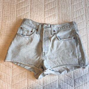 Levi's Light Blue Jean Shorts